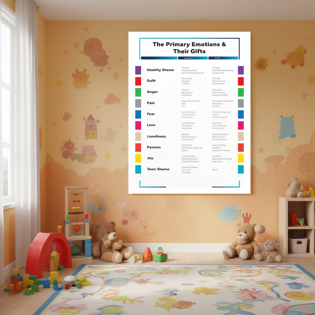Emotional Chart - Digital Asset | Print and Frame Yourself (Fun for kids!)